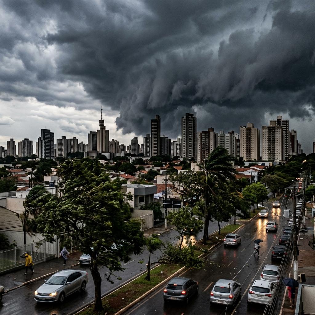 Defesa Civil emite alerta de temporais com ventos de até 60 km/h em MS entre segunda e quinta-feira
