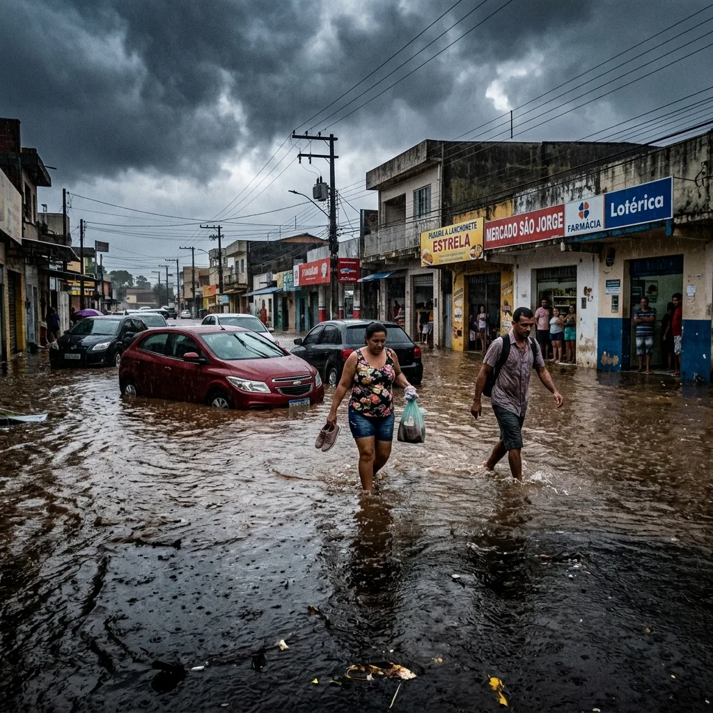 Chuvas fortes causam alagamentos e deixam 3 mil sem energia em Três Lagoas