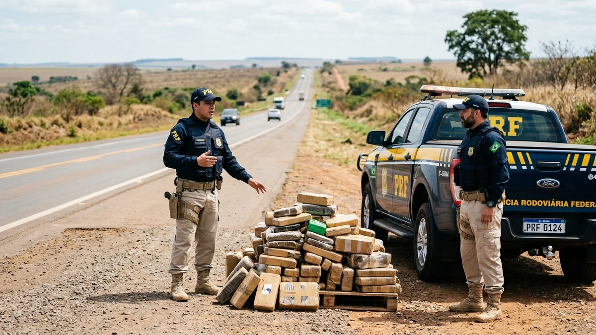 Operação Integrada da PRF e PMMS Apreende 7,1 Toneladas de Maconha na BR-163 em Itaquiraí