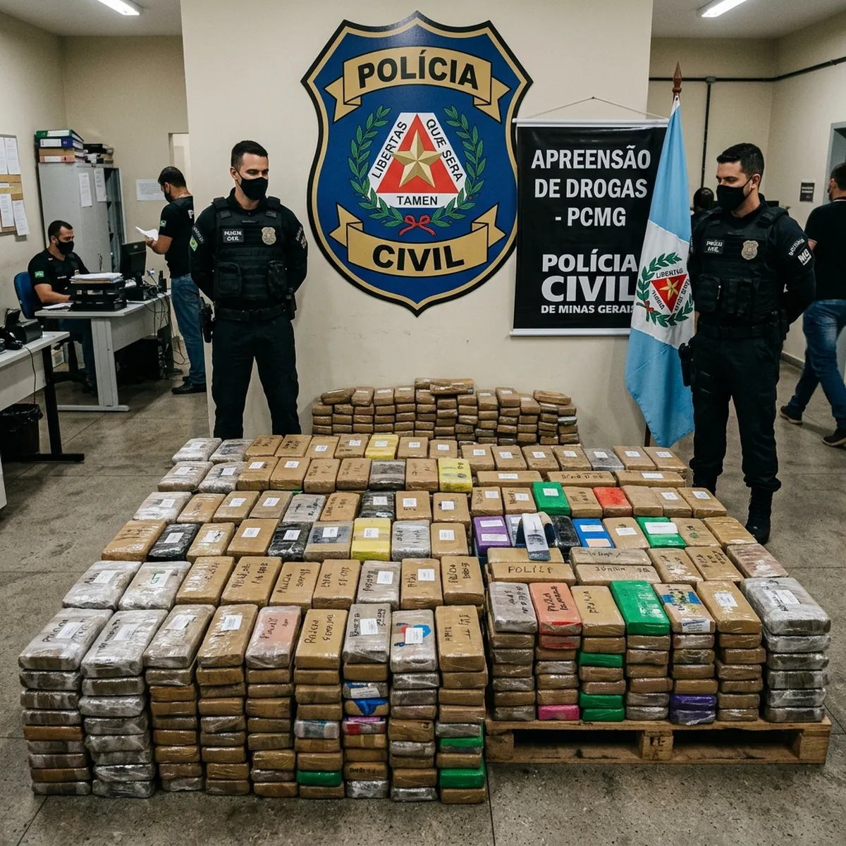 Polícia Civil apreende 1,5 tonelada de maconha que abasteceria Belo Horizonte