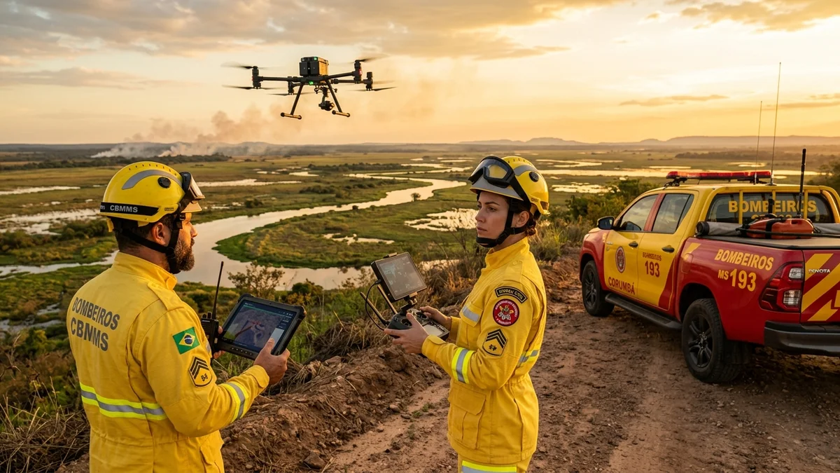 Corpo de Bombeiros de MS e Brigadas do Pantanal Intensificam Monitoramento Preventivo de Queimadas em Corumbá