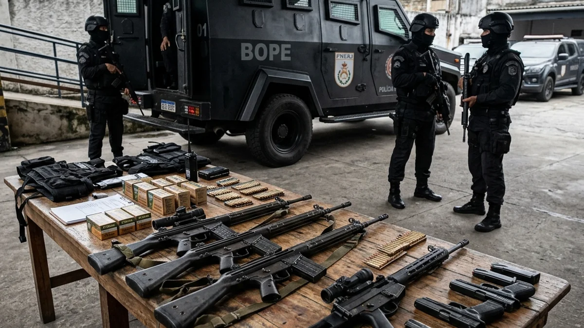 Operação do BOPE e Polícia Civil apreende arsenal de fuzis na Zona Norte do Rio de Janeiro