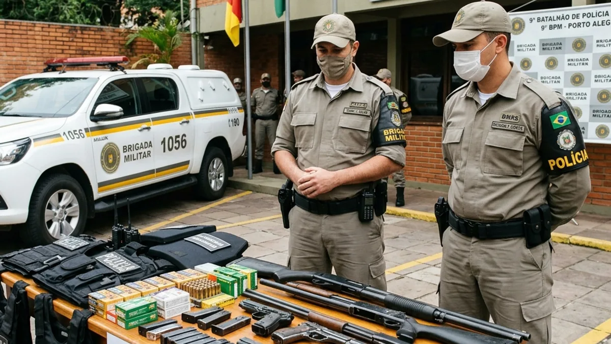 Brigada Militar do RS Apreende Armamentos e Coletes em Porto Alegre
