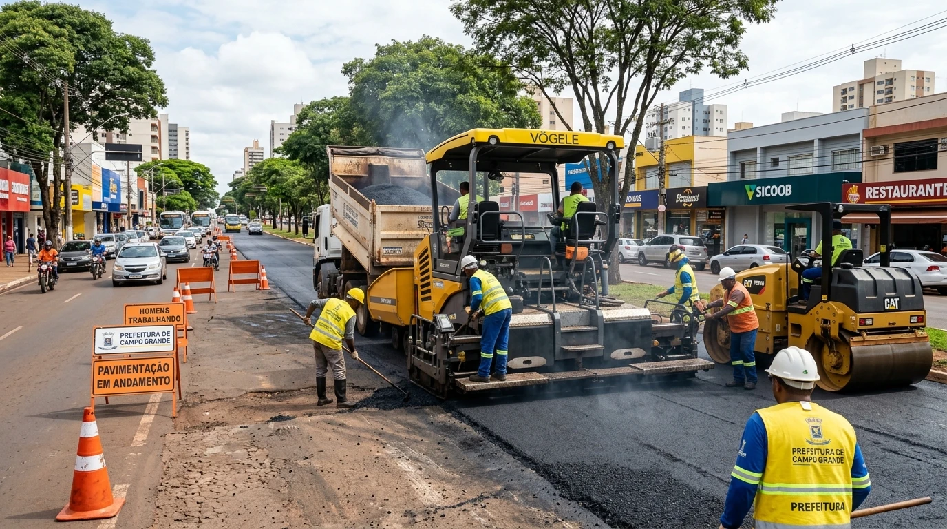 Campo Grande Amplia Frentes de Obras e Investe R$ 40 Milhões na Reconstrução Pós-Temporal