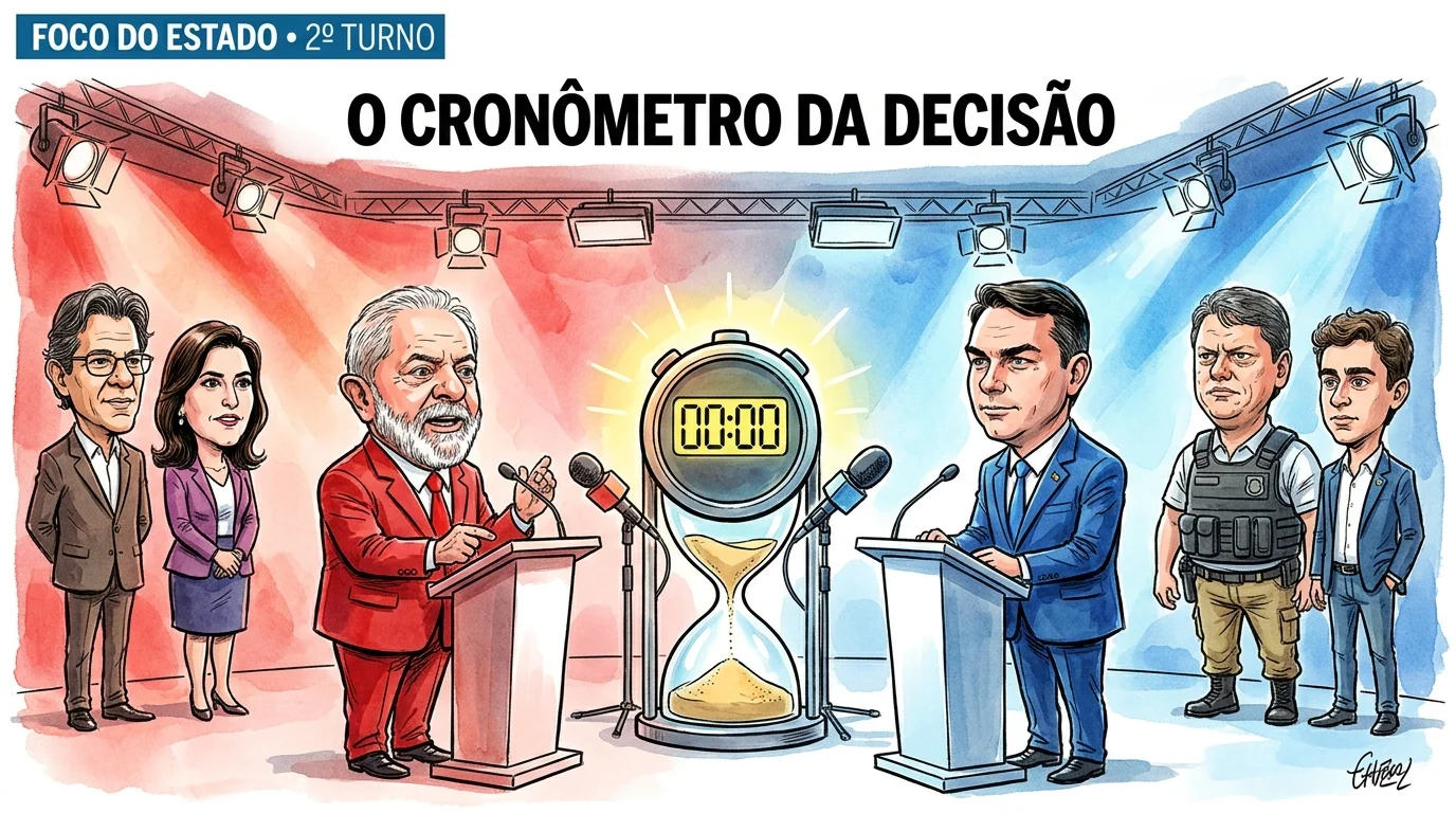 O Efeito VeriTAK na Reta Final: Como as Equipes de Lula e Flávio Bolsonaro Calibram Tempo e Aliados para o Confronto na Globo