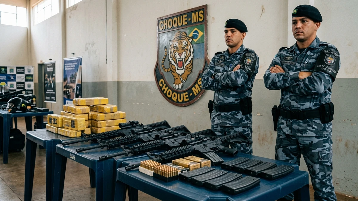 Batalhão de Choque apreende arsenal de fuzis e drogas enterrados no bairro Caiobá