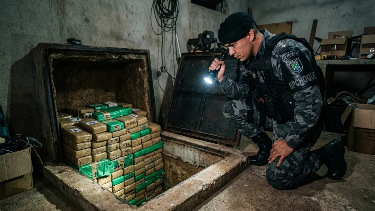 Batalhão de Choque localiza bunker subterrâneo com mais de 1,2 tonelada de maconha