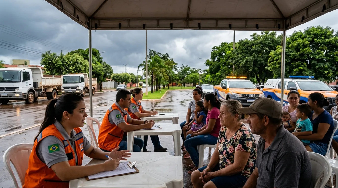 Equipes de assistência social e Defesa Civil atendem famílias atingidas por alagamentos decorrentes de chuvas históricas em Mato Grosso do Sul