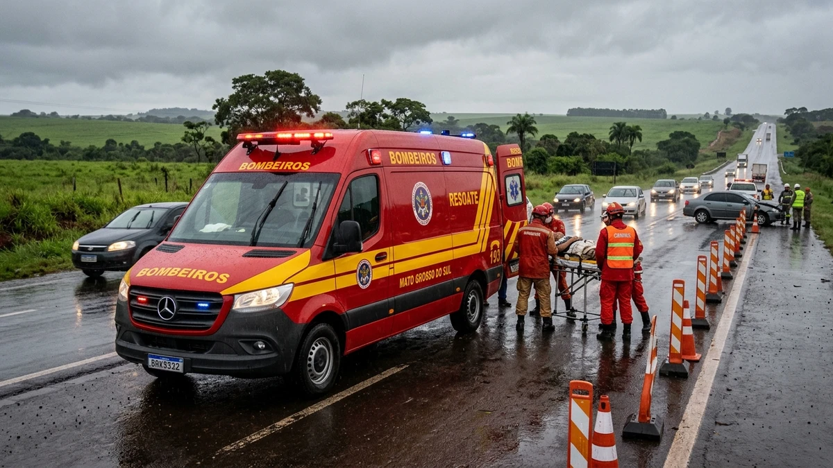Corpo de Bombeiros realiza desencarceramento de vítimas após colisão grave na BR-163