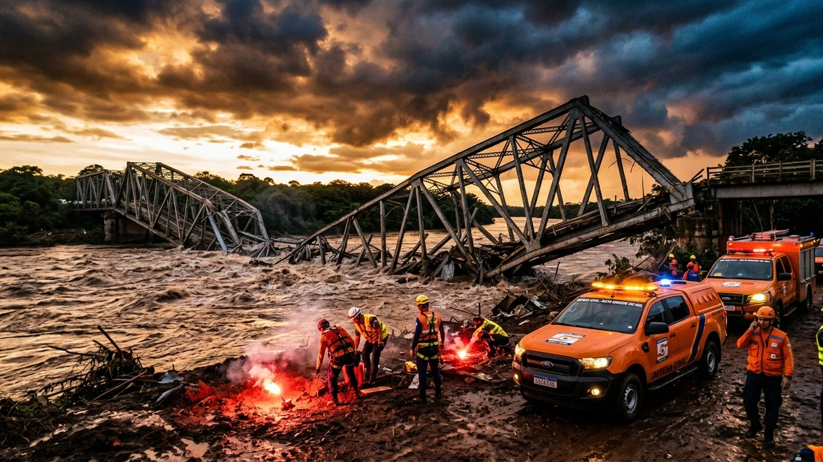 Governo de MS Decreta Situação de Emergência em Três Cidades Após Queda de Ponte no Rio Taquari
