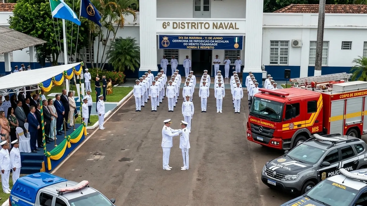 Dia da Marinha: Medalha do Mérito Tamandaré Reforça Parceria entre Sejusp e 6º Distrito Naval
