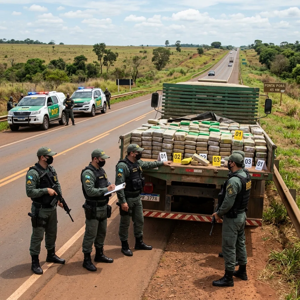 DOF apreende 6 toneladas de maconha na MS-270 em Dourados; prejuízo de R$ 12 mi ao crime