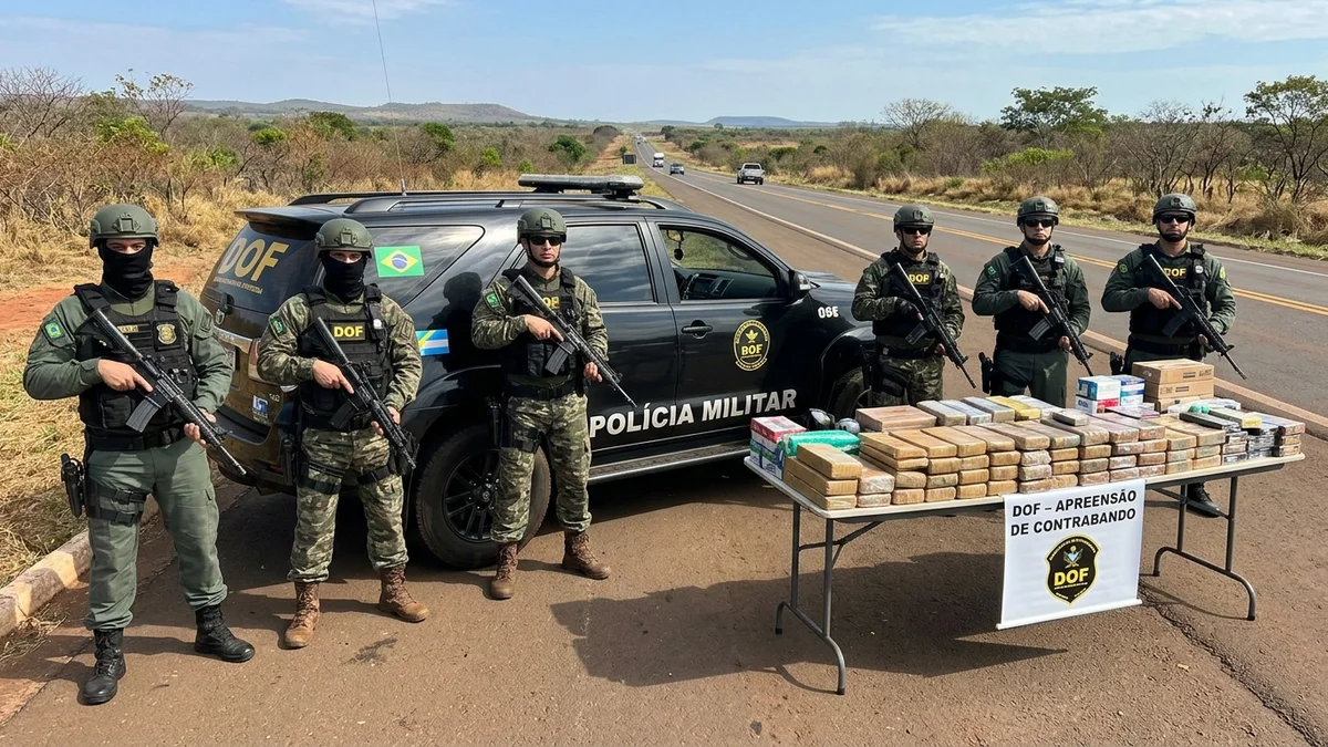 Departamento de Operações de Fronteira (DOF) Intercepta Carga de Entorpecentes na Rodovia MS-162 em Maracaju