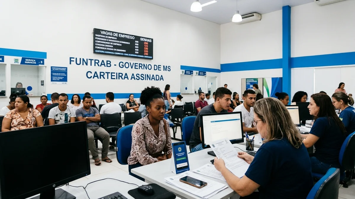 Funtrab e Funsat Abrem Mutirão com 2.140 Vagas de Emprego e Salários de até R$ 7,5 Mil em MS