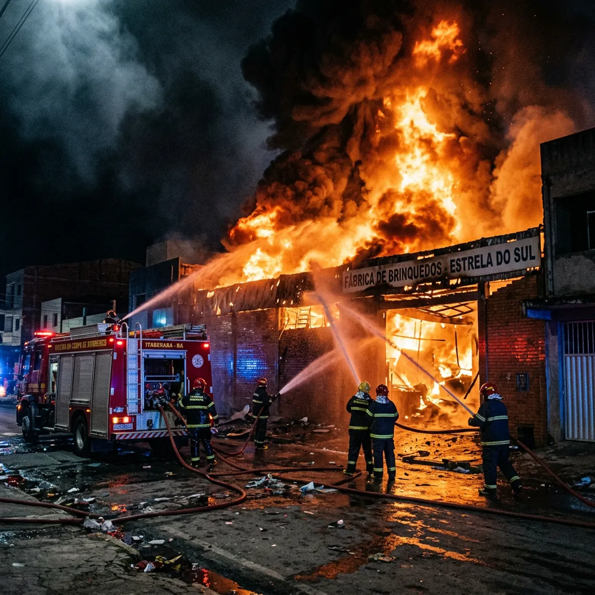 Polícia prende ex-funcionário por incêndio criminoso em fábrica de brinquedos em Aparecida