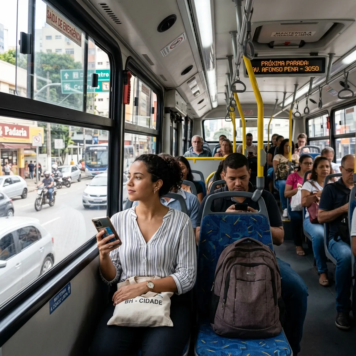 Sancionada lei que reserva assentos na janela para mulheres nos ônibus de Campo Grande
