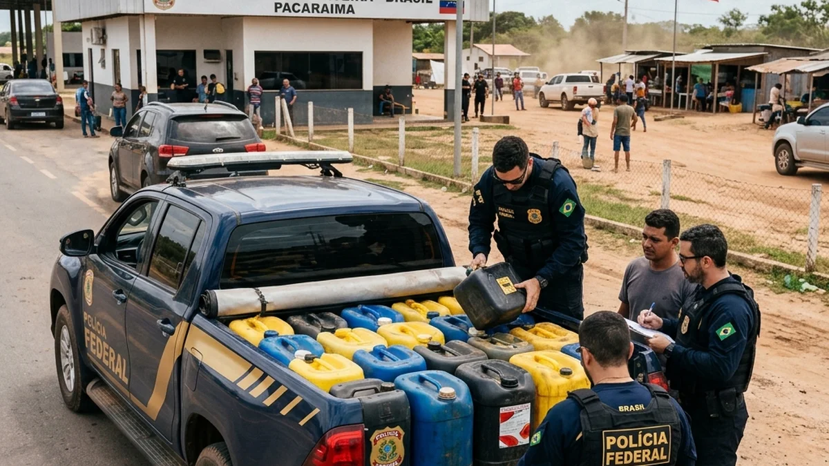 Operação Conjunta em Pacaraima Combate Contrabando de Combustíveis na Fronteira com a Venezuela