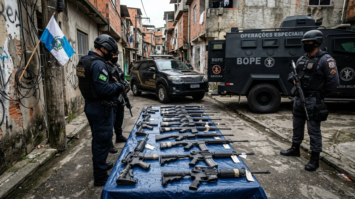 Operação conjunta da PF e PMRJ apreende fuzis em comunidade da Zona Norte