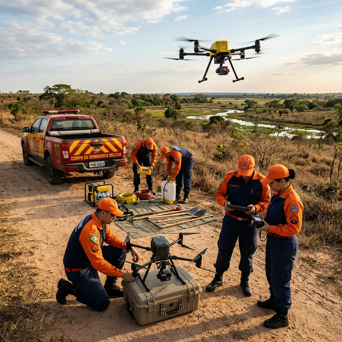 Bombeiros de MS preparam Operação Pantanal 2026 com drones e R$ 24 milhões em investimentos