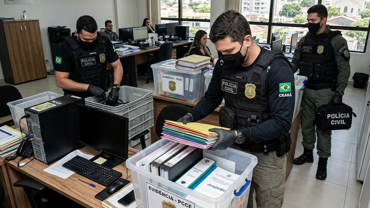 Polícia Civil do Ceará deflagra operação contra fraudes bancárias e lavagem de dinheiro em Juazeiro do Norte