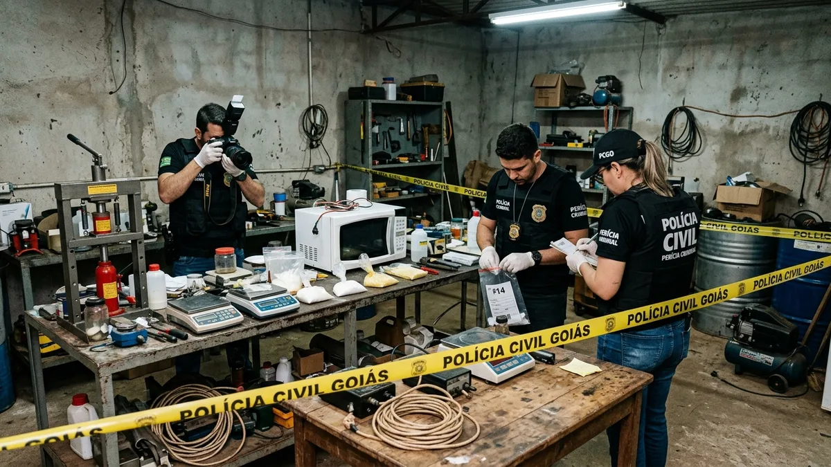 Polícia Civil Localiza Refinaria Clandestina de Entorpecentes em Aparecida de Goiânia
