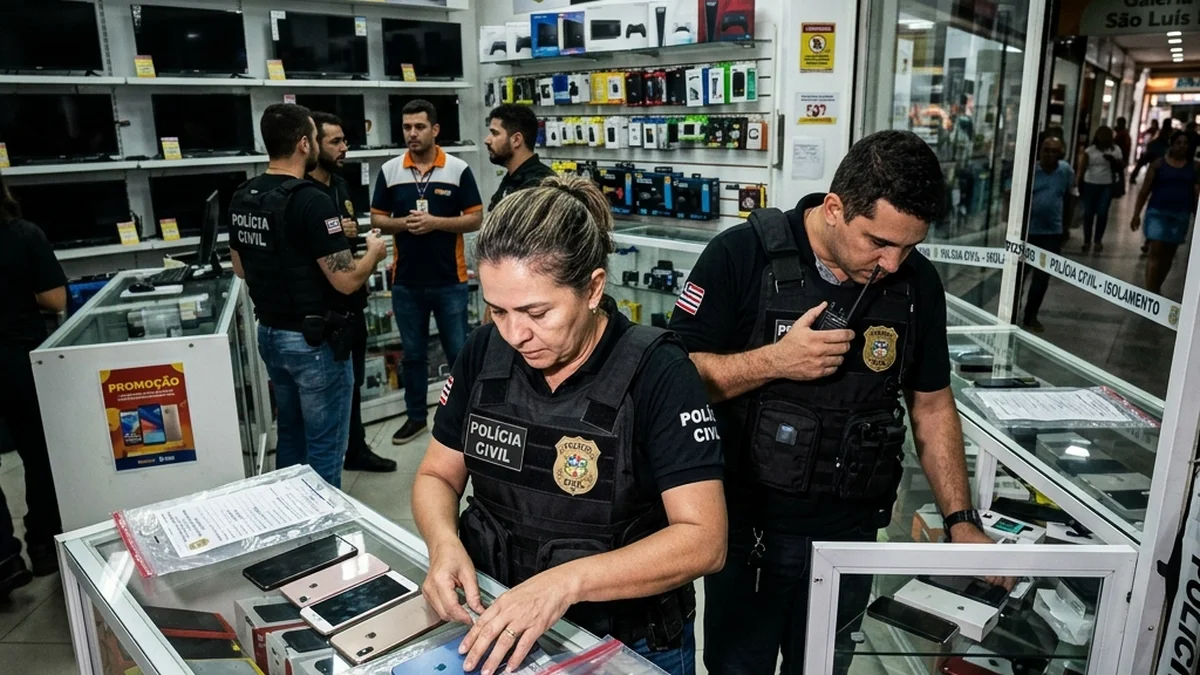 PCMA Prende Oito Comerciantes em São Luís por Receptação de Smartphones Roubados