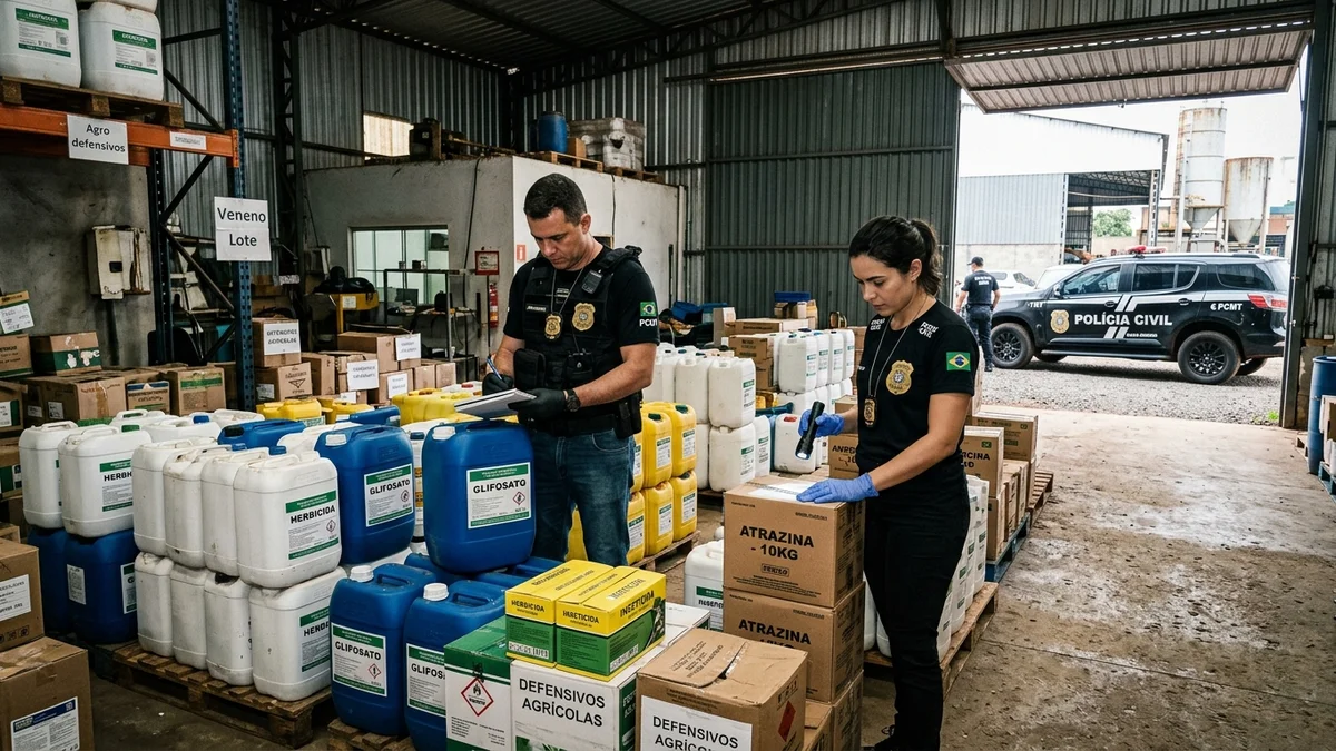 Polícia Civil Intercepta Carga de Defensivos Agrícolas Furtados em Rondonópolis