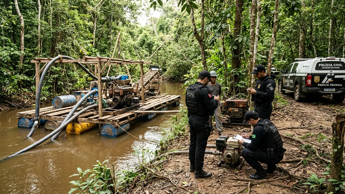 Divisão Especializada Prende Suspeitos de Extração Mineral Ilegal em Altamira, PA
