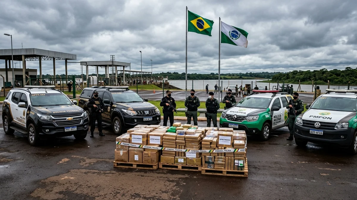 PF e PM/PR apreendem 520 kg de maconha em Guaíra/PR