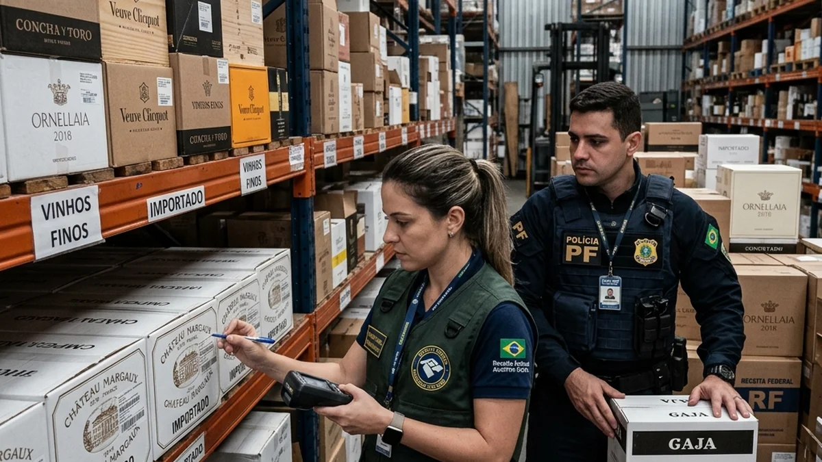 PF e Receita Federal Desarticulam Esquema de Descaminho de Vinhos de Luxo em Joinville