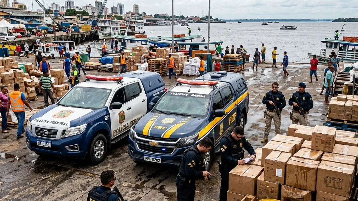 PF e PRF realizam prisão por transporte ilegal de mercúrio em Manaus/AM