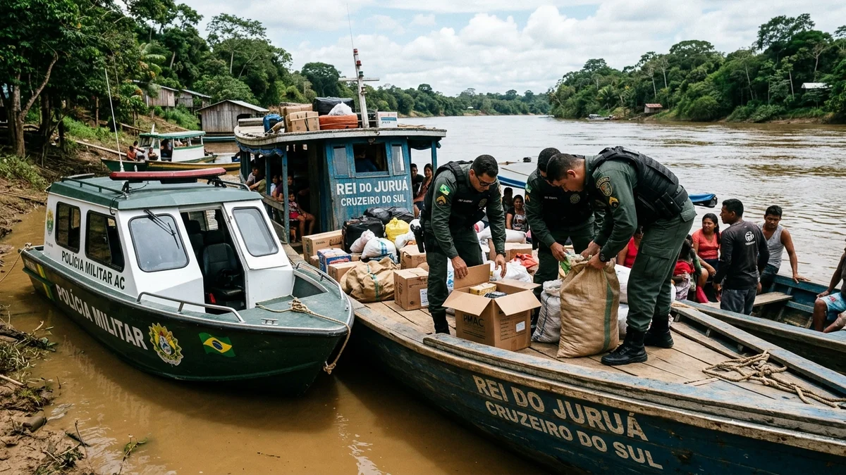 PMAC Intercepta Carregamento de Entorpecentes no Rio Juruá em Cruzeiro do Sul