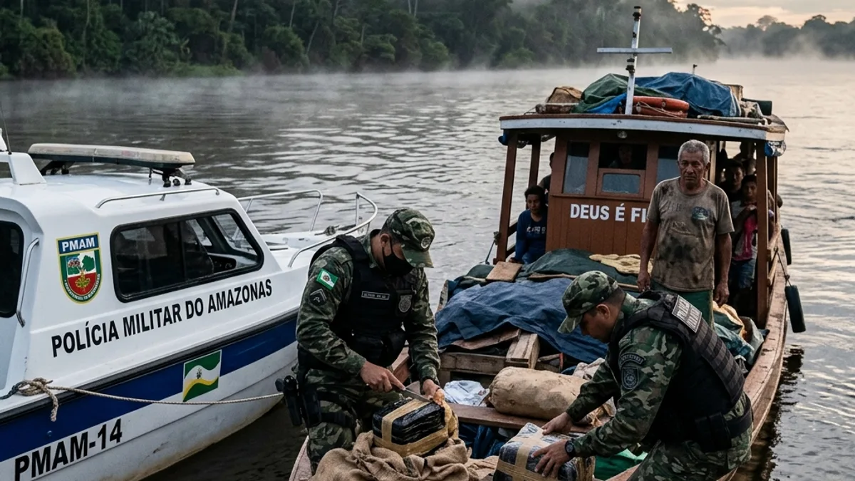 PMAM Intercepta Carregamento de Entorpecentes no Rio Solimões em Coari