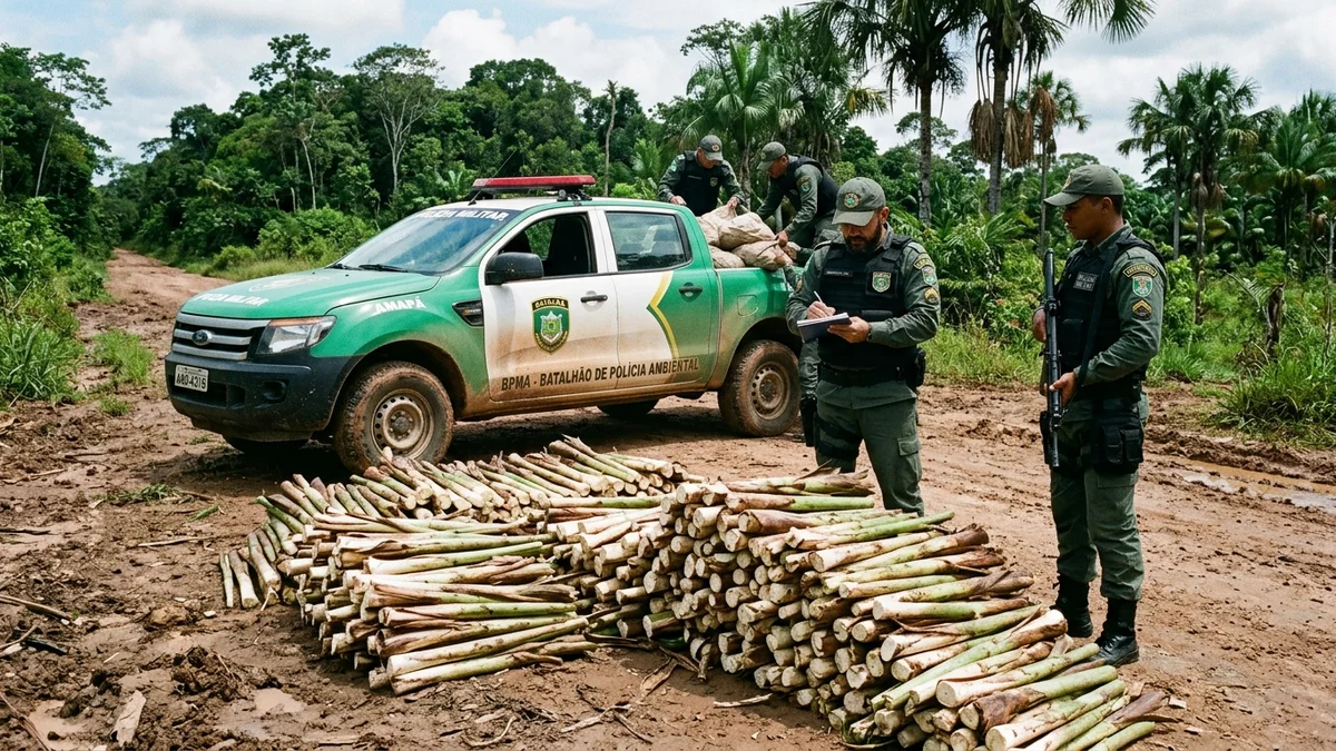 Polícia Militar Ambiental Apreende Carga de Palmito Extraído de Forma Ilegal em Macapá