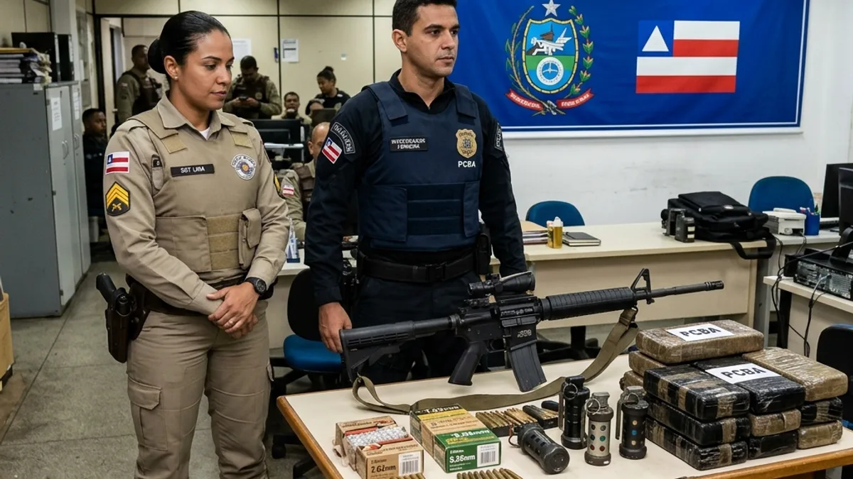 PMBA e PCBA Apreendem Fuzil e Drogas em Operação Conjunta em Salvador