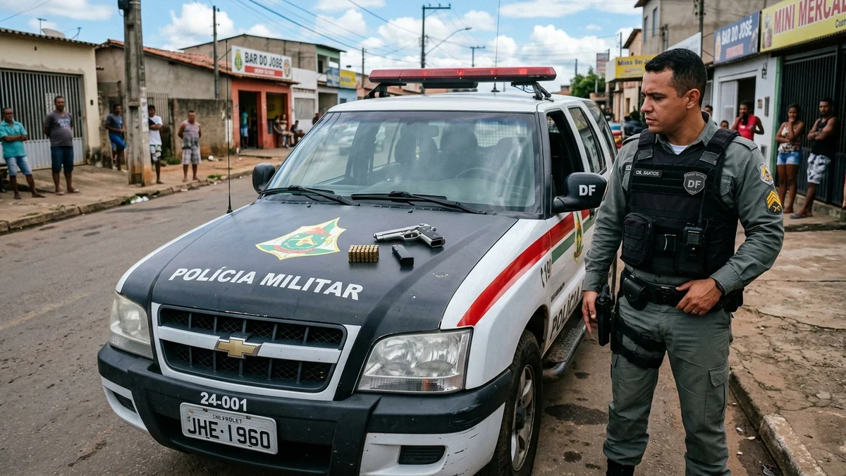 PMDF Apreende Arma de Fogo com Numeração Raspada em Abordagem na Ceilândia