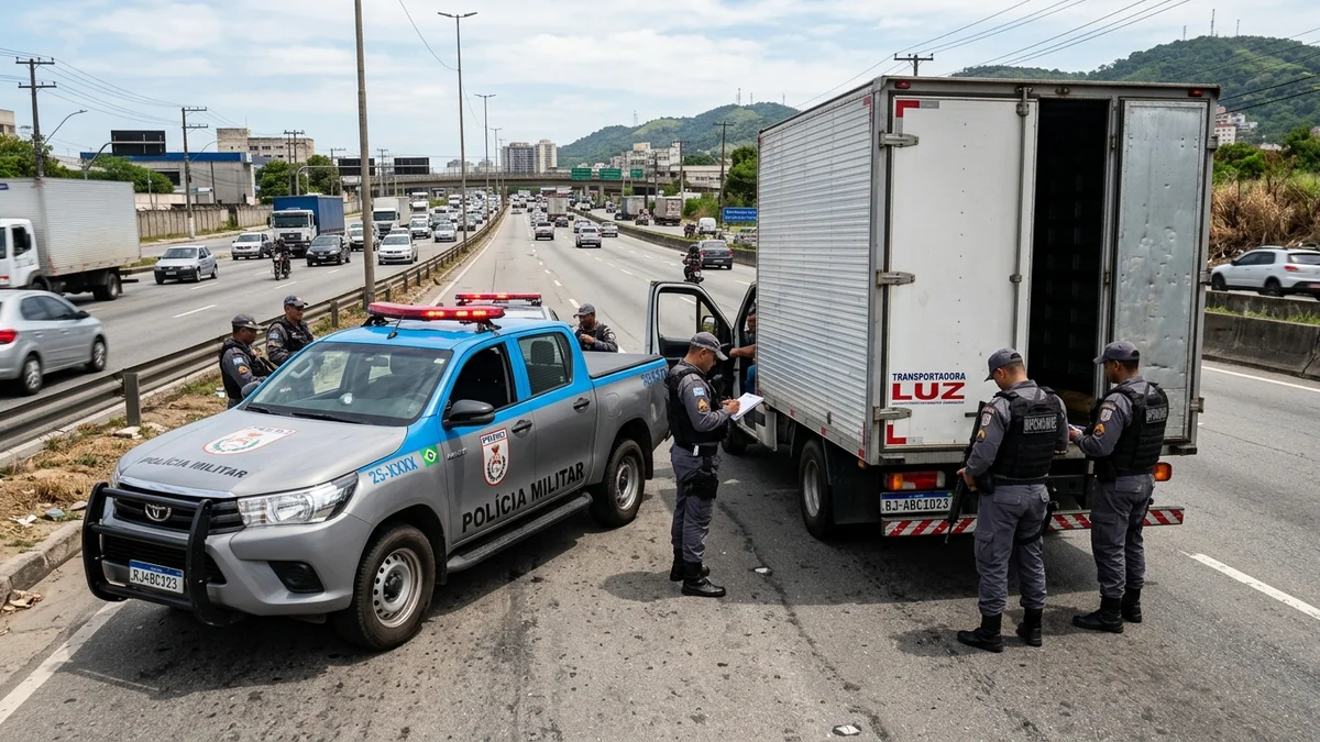 Polícia Militar Recupera Caminhão com Carga de Alimentos na BR-101 em Niterói