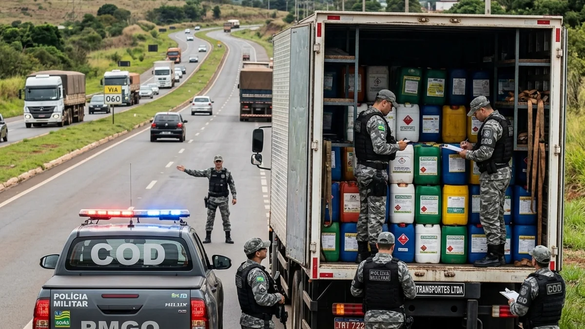 PMGO Apreende Carga de Defensivos Agrícolas Contrabandeados em Rio Verde: Uma Análise da Segurança Pública em Goiás