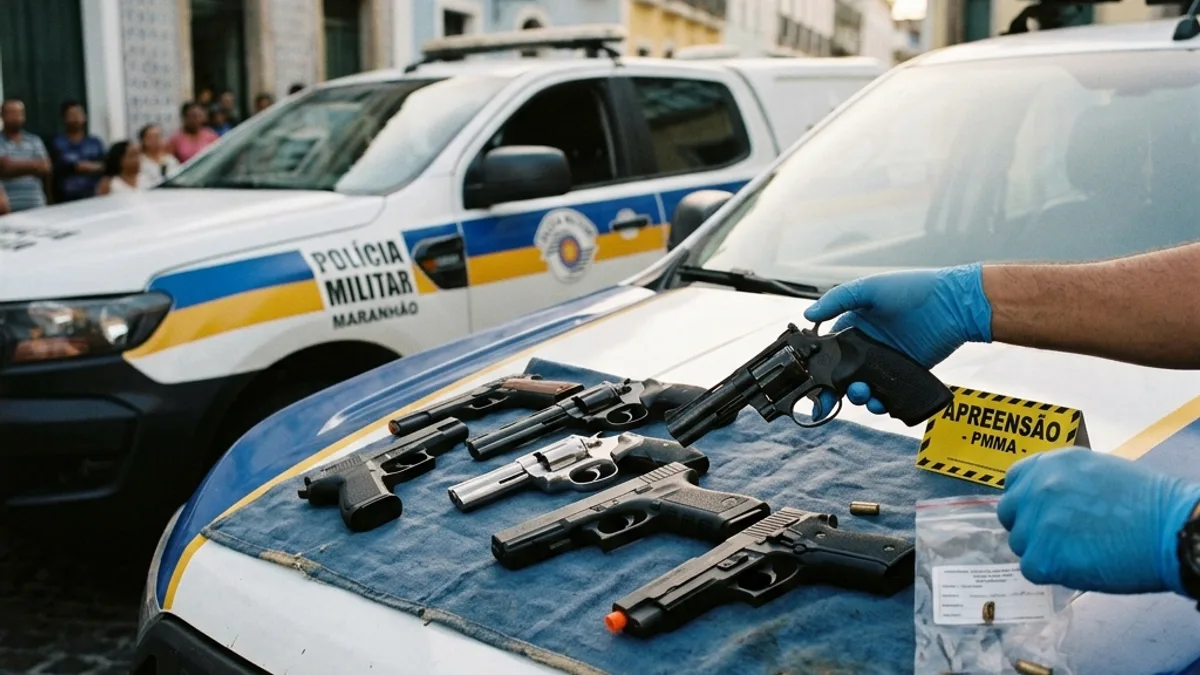 Polícia Militar Realiza Apreensão de Armas e Simulacros em São Luís
