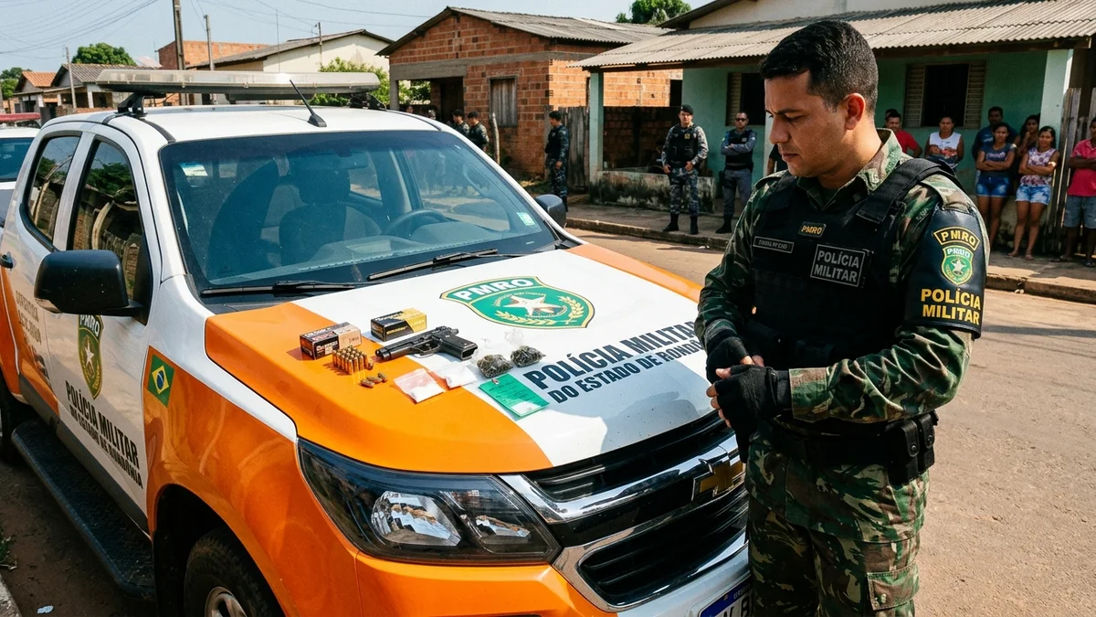 PMRO Apreende Armamento Durante Patrulhamento Tático em Porto Velho