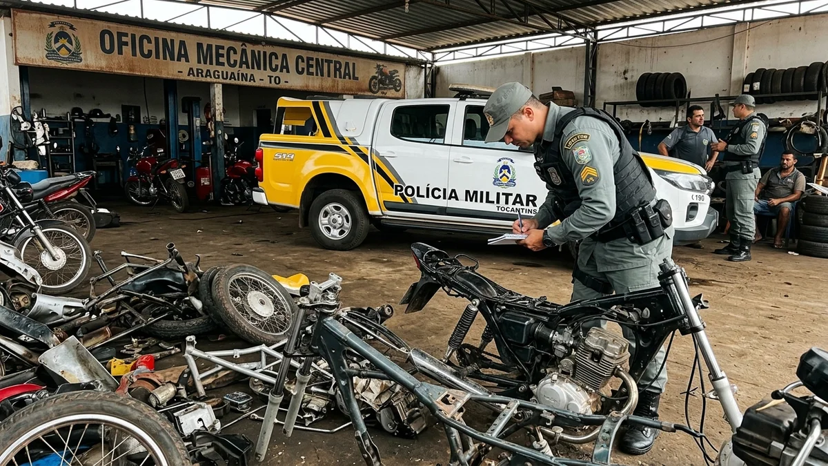 Polícia Militar Localiza Desmanche Clandestino de Motocicletas em Araguaína