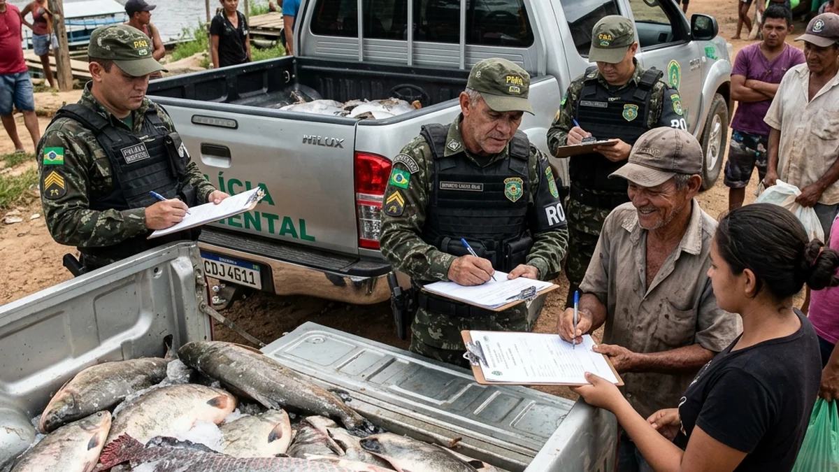 Polícia Ambiental Apreende 450 kg de Pescado Clandestino em Candeias do Jamari