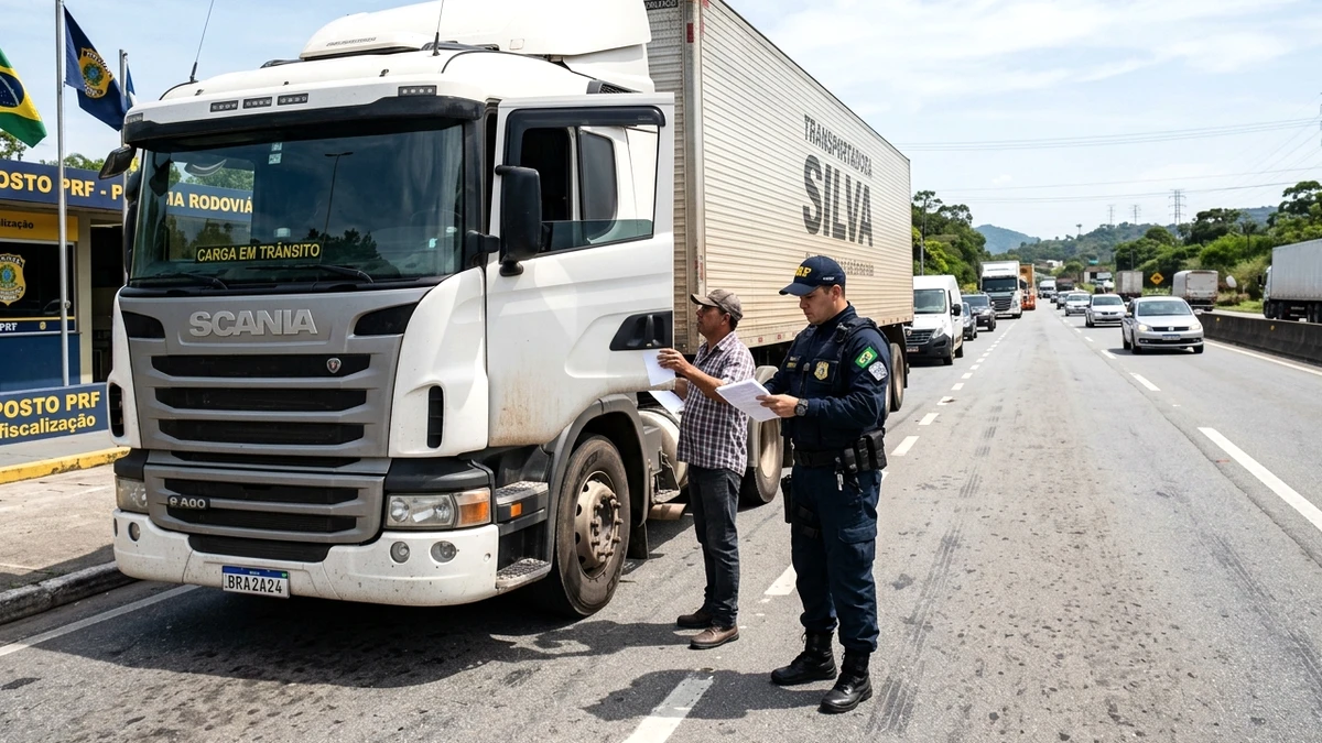Polícia apreende caminhão com fundo falso contendo 142 fardos de descaminho