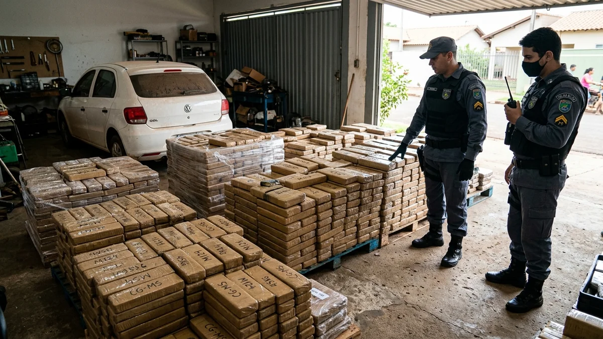 Polícia Militar Apreende Quase Meia Tonelada de Maconha Escondida em Residência na Vila Popular