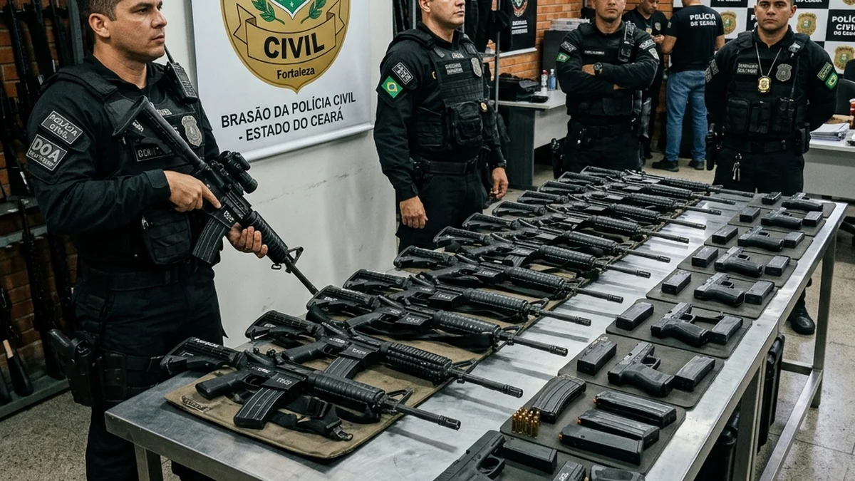 Polícia Civil do Ceará Apreende Arsenal de Armas em Fortaleza: Ação Contra o Crime Organizado