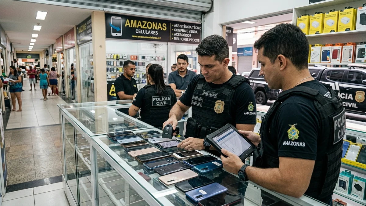 Polícia Civil do Amazonas Desarticula Rede de Receptação de Celulares em Manaus