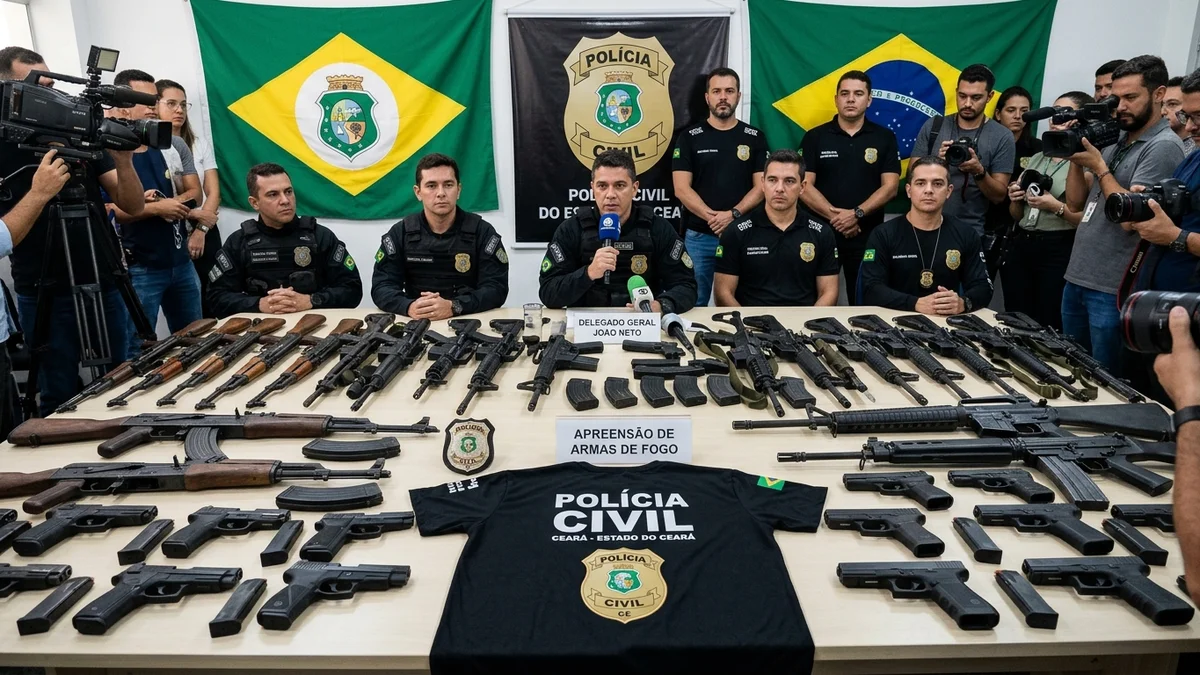 Polícia Civil do Ceará apreende arsenal de armas de fogo e munições em Fortaleza
