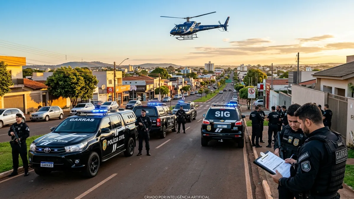 Operação Decretados da Polícia Civil e Garras cumpre mandados contra crime organizado em Dourados MS