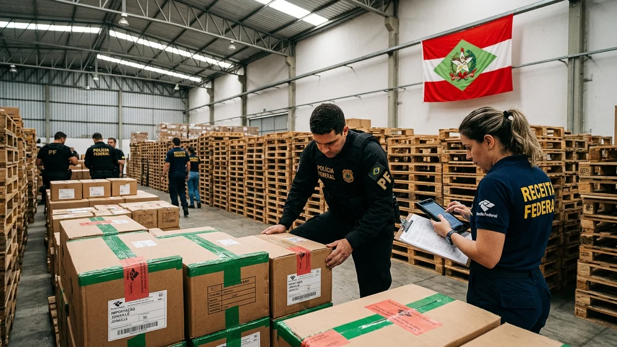 Polícia Federal e Receita Federal deflagram operação contra importacao ilegal em Joinville