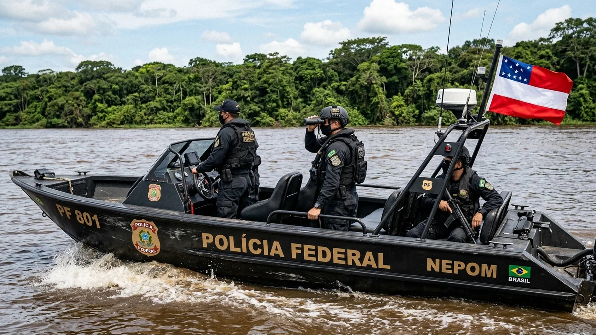 Polícia Federal realiza apreensão de ouro ilegal em embarcação no Rio Solimões